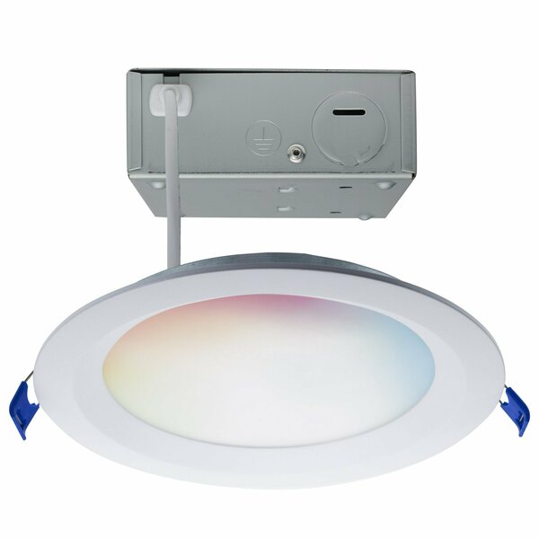 Satco 12W LED DW LP Regress Baffle DL 6 in. Rnd - Starfish IOT Tunable White and RGB 120V 90 CRI White S11566